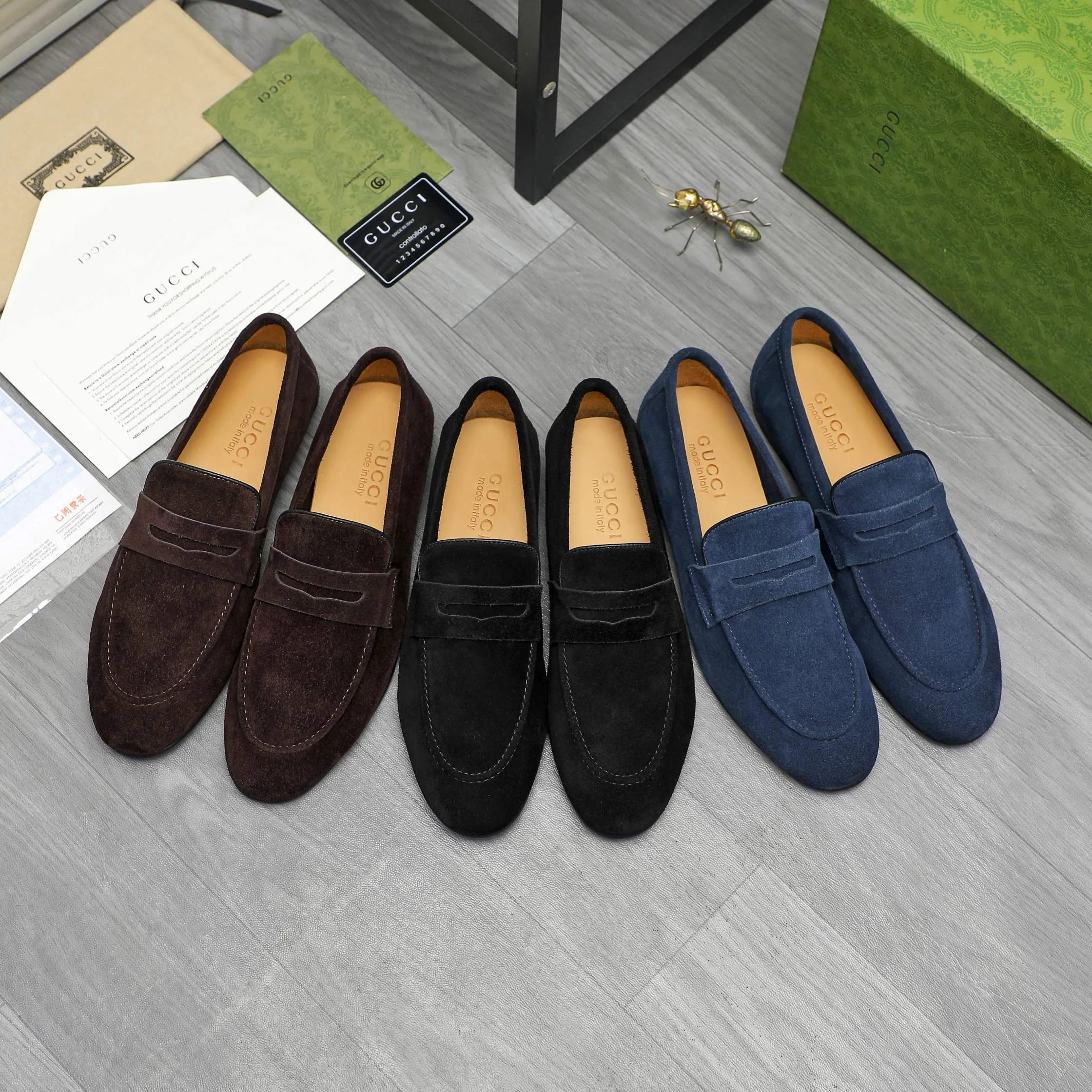 Men's shoes 💰p400 Product trademark: GUCCI "Gucci" business casual leather shoes Regular size: 38-46 (38.45.46 custom-made, non-returnable) Product materials: Selected suede cowhide upper, cowhide lining, original rubber outsole